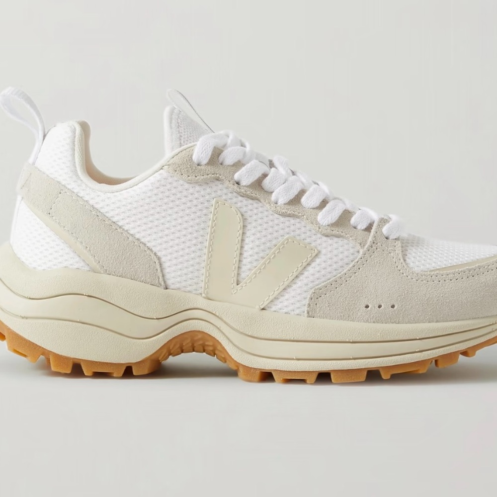 Veja White and Tan Women's Sneakers - Picture 3 of 13